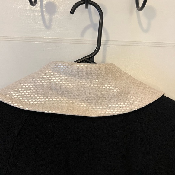 St John Caviar Black Jacket Cream Trim RETAILS $1,495 - Picture 8 of 9